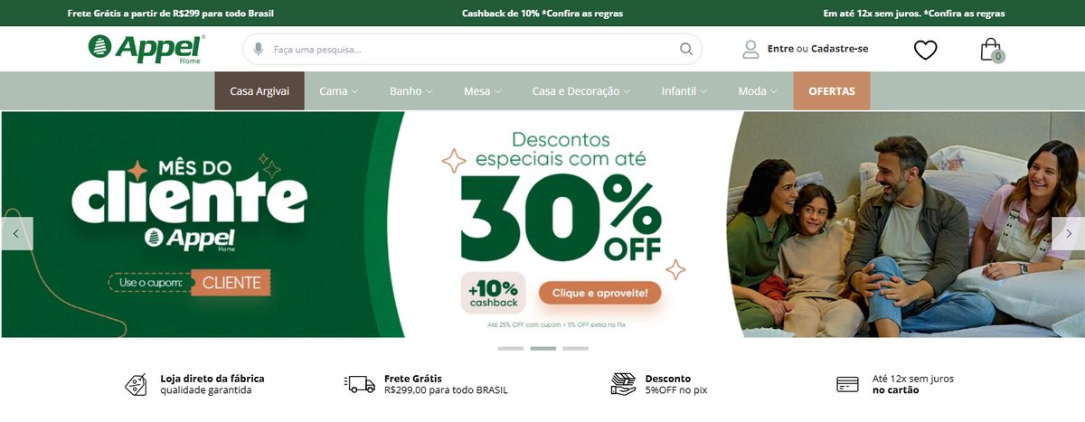 Site da Appel Home